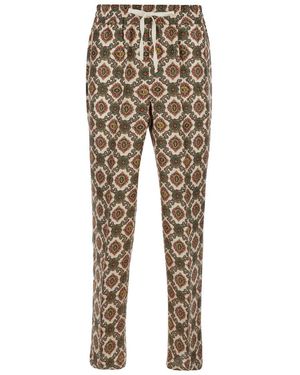 Drole de Monsieur 'Le Pantalon Renzo' Trousers With All-Over Renzo Print - Natural