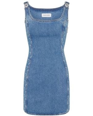 Marine Serre Cotton Dress - Blue