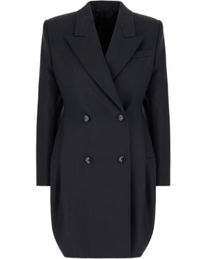 【関税込み】ALAIA Double-breasted coat Burgundy Double-breasted wool coat | ALAÏA | NET-A-PORTER