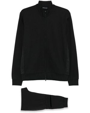 Emporio Armani Cotton Blend Tracksuit - Black