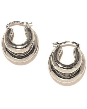 Panconesi Blow Up Huggies Earrings Accessories - Metallic