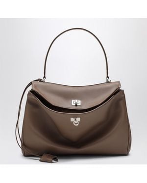 Balenciaga Medium Rodeo Bag In Taupe Smooth Calfskin - Brown
