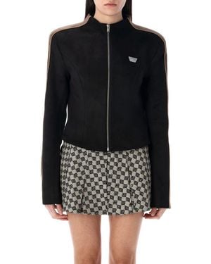 MISBHV Faux Suede Moto Jacket - Black