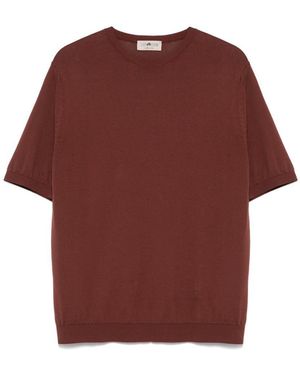 Irish Crone Chestnut Cotton T-Shirt - Red