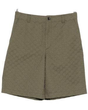 Gucci Gg Canvas Bermuda Shorts - Green