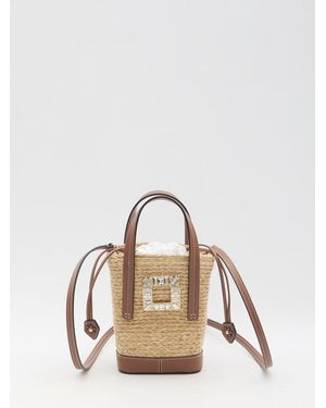 Roger Vivier Skate 'mini Viv' Bucket Bag in Metallic | Lyst