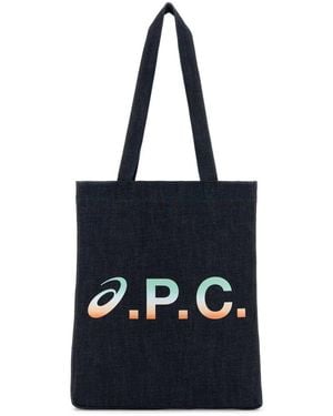 A.P.C. Denim X Asics Lou Shopping Bag - Black