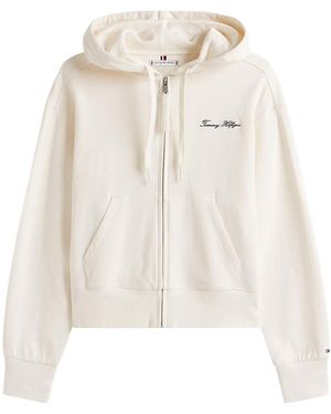 Tommy Hilfiger Zip-Up Hoodie - Natural