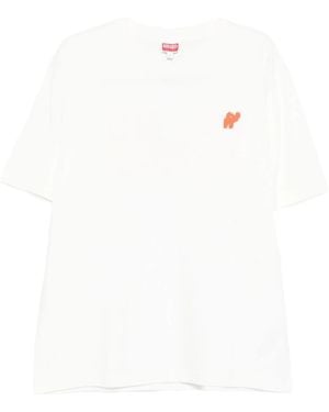 KENZO Gots Elephant Logo Oversize T-shirt Clothing - White