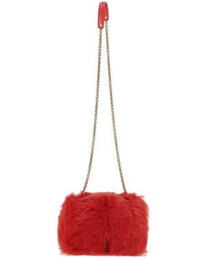 Saint Laurent Mini Jamie 4.3 W_Shear.Fur - Red