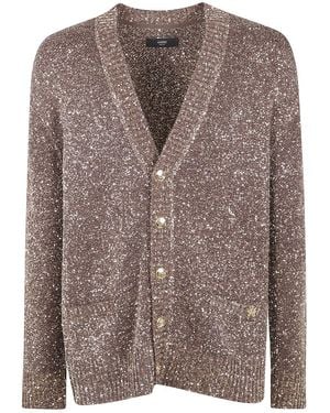 Amiri "Ma Crochet" Cardigan - Brown