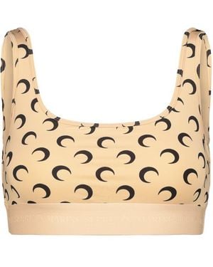 Marine Serre Regenerated Jersey Sport Bra Clothing - Metallic