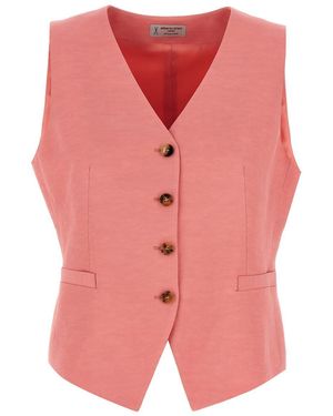 Alberto Biani Linen Viscose Vest - Pink