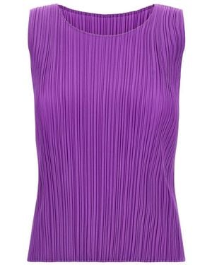 Pleats Please Issey Miyake 'Monthly Colors: August' Top - Purple