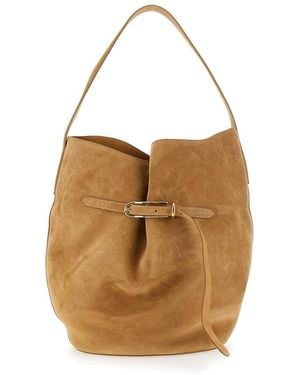 Liffner Belted Bucket Bag Large - Natural