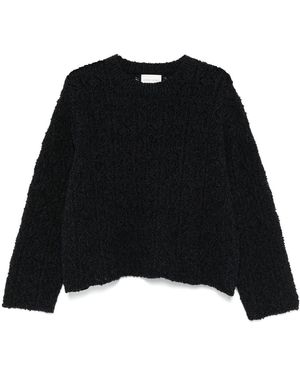 Loulou de Saison Lace Stitch Sweater - Black