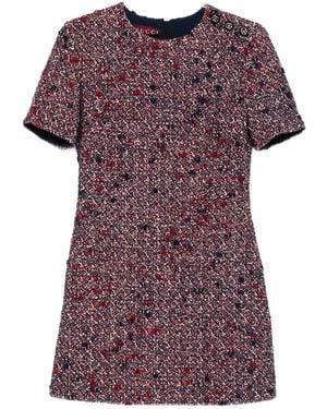 Gucci Bouclé Wool Short Dress - Purple