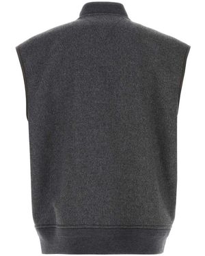 ジャケット BOTTEGA VENETA Khaki Cotton Padded Vest Bottega Veneta Double-Zip Cotton Work Jacket | Saks Fifth Avenue
