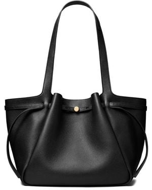 Tory Burch Romy Leather Tote Bag - Black