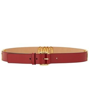 ベルト MOSCHINO COUTURE Woman Belt Pink 80538006 0224 Moschino Couture Outlet: leather belt with logo - Pink
