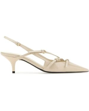 Miu Miu Ivory Leather Pumps - White