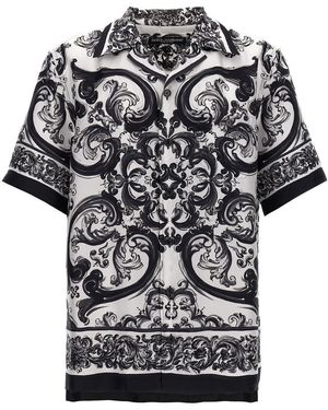 Dolce & Gabbana 'Hawaii' Silk Shirt - Black