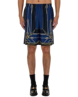 Versace Twill Bermuda Shorts - Blue