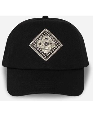 CASABLANCA Cap Diamonds Pearls - Black