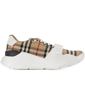 Burberry Lf Tnr New Regis L Chk Trainers - Natural