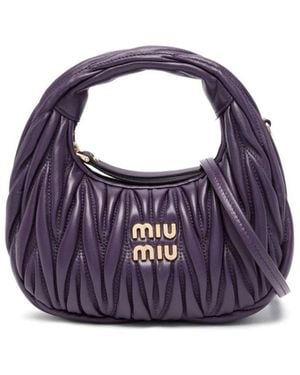 Miu Miu Wander Matelassé Mini Bag - Purple