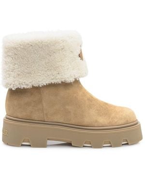Moncler Aurea Ankle Boots Beige - Natural
