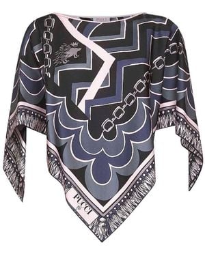 PUCCI Printed Silk Blouse - Grey