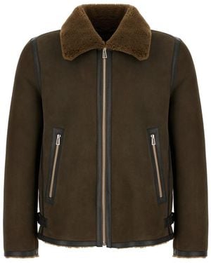 Paul Smith Leather Jackets - Brown