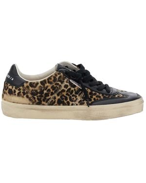 Golden Goose Soul-Star Leopard Horsy Upper Leather Hf Tongue Nappa Toe And Heel - Brown