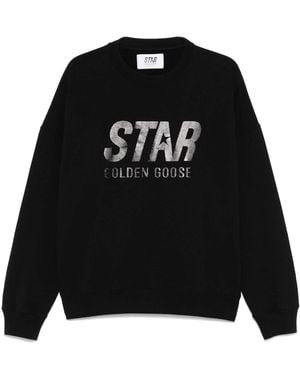 スウェット・トレーナー Golden Goose Deluxe Brand Black Cotton Sweatshirt Golden Goose GGDB logo print cotton sweatshirt - Black
