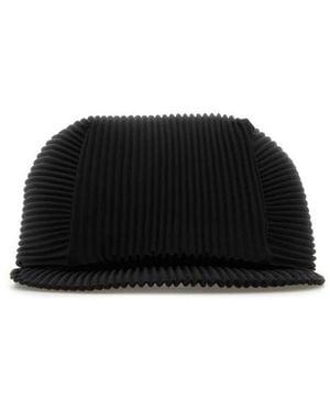HOMME PLISSÉ ISSEY MIYAKE バケットハット 黒 Homme Plissé Issey Miyake Black Blooming Bucket Hat Homme
