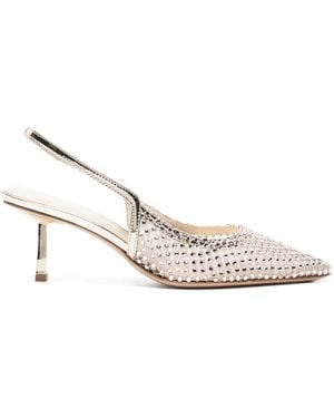 Le Silla Chanel Gilda Court Shoes With 60Mm Back Strap - White