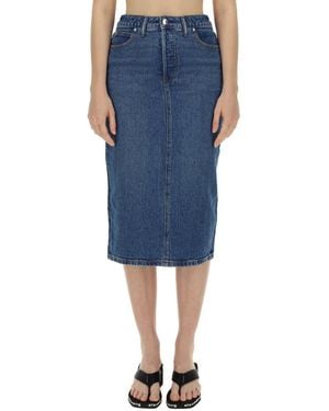 T By Alexander Wang Midi Skirt - Blue