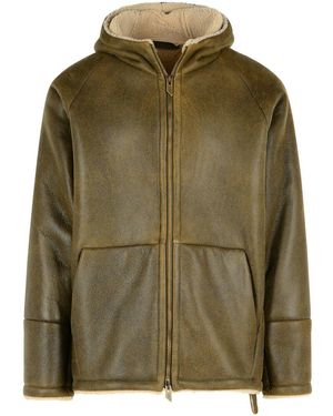 Salvatore Santoro Army Leather Jacket - Green