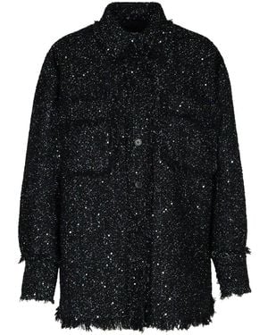 MSGM Wool Blend Shirt - Black