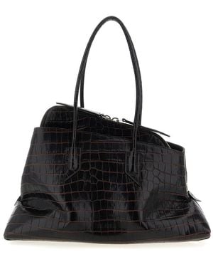 The Attico 'La Passeggiata Medium' Shoulder Bag - Black