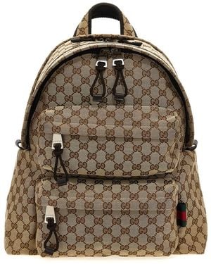 Gucci Medium Gg Backpack - Brown