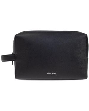 Paul Smith Leather Washbag - Black