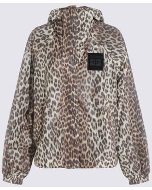 ジャケット GANNI MULTICOLOR CASUAL JACKET Ganni Multicolor Casual Jacket In Beige | ModeSens