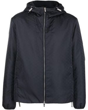 Emporio Armani Allover Logo Blouson Jacket - Black