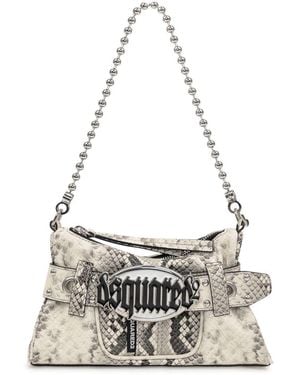 DSquared² Small Shoulder Bag With Print - White