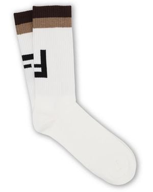 Fendi Socks With Logo - White
