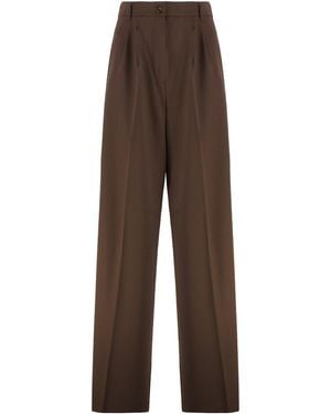 Weekend by Maxmara Garenna Wool Pants - Brown