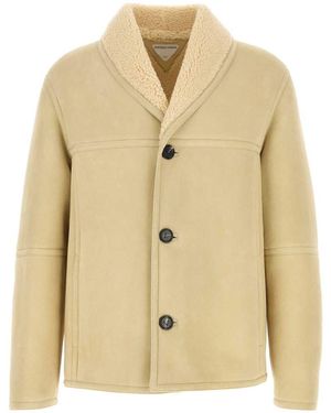 Bottega Veneta Sand Shearling Jacket - Natural