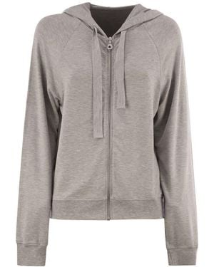 Majestic Filatures Viscose Hoodie - Grey